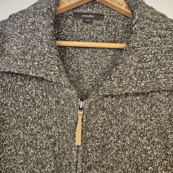 90s Cotton Ginny zip-Up Sweater - Picture 6 of 11